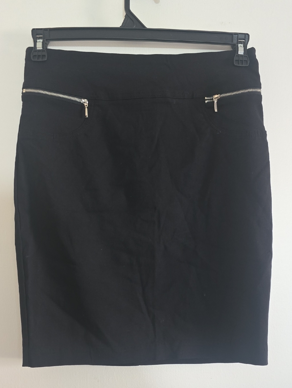 Joe Benbasset Black Pencil Skirt with Front Zip Detail